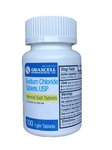 Sodium Chloride 1 gm Tablets 100 Count Sodium Chloride 1 gm Tablets 100 Count