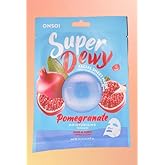 Super Dewy Pomegranate Moisturizing Korean Face Sheet Mask, 0.74 fl oz