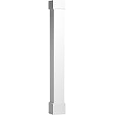 Tempest Originals Millwork: 8" W x 5'H Premium Square PVC Column Wrap Kit-Modern Series