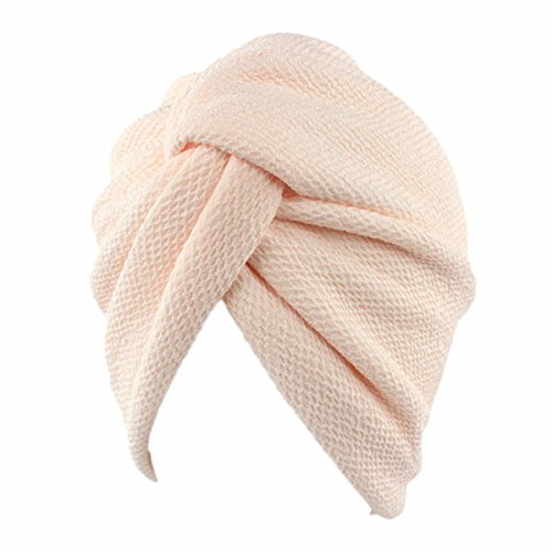 Qhome Womens Luxury Plain Cotton Stretchy Turban Hat Doo Rag Chemo Skull Cap Women Lady Hair Wrap Hijab Head Scarf