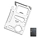 Small Survival Tool Credit Card Size Multi Purpose Device with Pouch (2-Pack), Silver