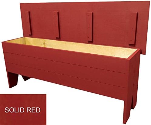Sawdust City Storage Bench 4' Long (Solid Red)