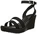 Crocs Women's Leigh Wedge Sandal,Black,8 M US