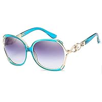 Yingzia Fashion Sunglasses for Women Anti-glare Polarized UV Protection Women Oversized Sunglasses (Blue)