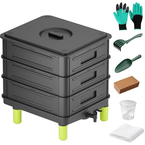 TOP XIAN 3-Layer Worm Composter