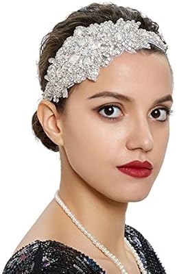 Slshjy Rhinestone Headband 1920s Great Gatsby Vintage Headpiece