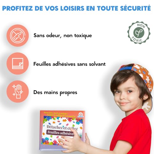 Puzzle Glue 1000/2000 Pieces - Wall Mounting Accessories without Frame - Video Tutorial in French- Adhesive Sheets - Suitable for Adults and Children - Compatible with 100/300/500/1500 Pieces