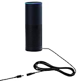 MERES 9.8ft 3m DC Plug Extension Cable for amazon echo 1st Gen / 2nd Generation speaker , AC adaptor cord replacement cable for Amazon echo Plus and Echo show (9.8FT, Black)