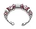 Cate & Chloe Aurora 18k White Gold Beaded Bracelet w/Swarovski Crystals, Beautiful Bangle Charm Bracelet, Sparkle Silver Beads Charm Bracelet for Women, Friendship Bracelets - MSRP $148 (Pink)