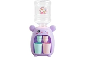 LUOZZY Kids Water Dispenser Toy Mini Water Dispenser Model Cartoon Animal Water Machine Mini Water Toy for Kids, Purple