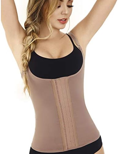 Lady Slim Fajas Colombianas Powernet Vest Waist Cincher Underbust Body Shaper 3 Hooks Postpartum Post Surgery