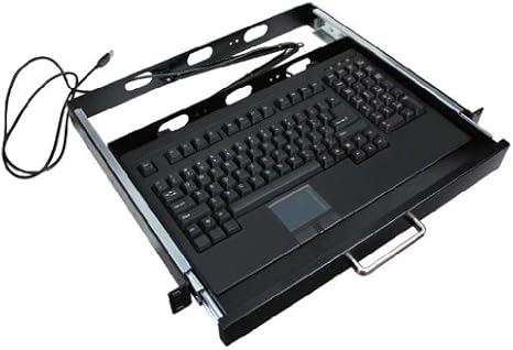 Adesso 19 Inch 1u Rackmount Keyboard Drawer With Built In