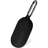 Geiomoo Silicone Case for JBL SoundGear Sense, Protective Cover with Carabiner (Black)