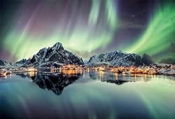 AOFOTO 7x5ft Aurora Borealis Backdrop Norway