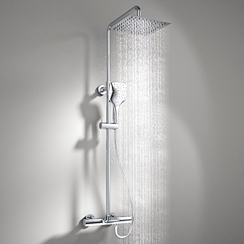 Esnbia® Deluxe Rain Shower Smart Control Shower Shower Square Thermostatic Shower System shower