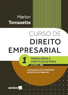 Livro Curso de direito empresarial - Teoria geral e direito societário - Vol 1 - 15ª edição 2024