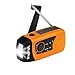IntiPal 2000mAh, Emergency Solar Hand Crank FM Radio, MP3 Player, Flashlight, Smart Cell Phone Charger w/ USB Cable (Yellow)