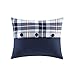 Comfort Spaces Casual Comforter Set Sporty Design, Vibrant Color, Active Lifestyle Boys Bedroom Décor, All Season Soft Microfiber Bedding Set, Decorative Pillow, Sham Blue Plaid Queen 4 Piece