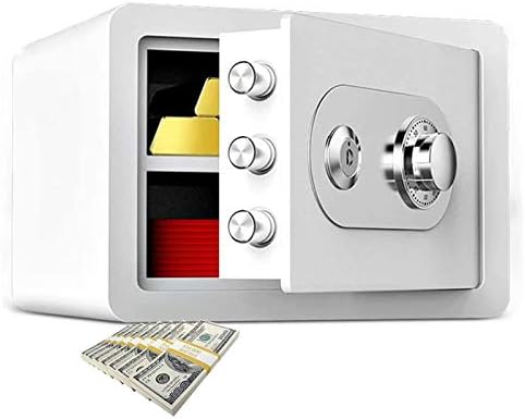 金庫 金庫耐火家庭用金庫 防犯金庫 小型スチール製壁式安全キャビネット 毎日続々入荷 機械式安全貯蔵箱 ホテル 会社 38x30x30 白 銀行 Cm