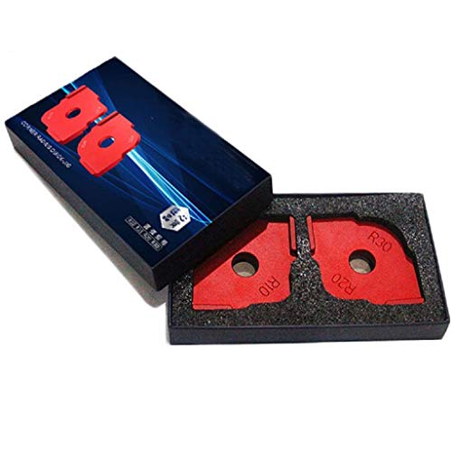 Set of 2 Aluminium Alloy Wood Panel Corner Radius of Quick Table of Router Bit Gauge Templates Kit, for Routing Rounded Corners R10 R15 R20 R30, Woodworker Woodworking Round Accessories