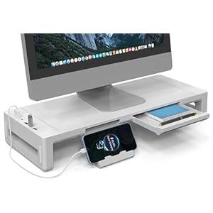 EAYHMモニター 台 卓上 USBドッキング付き PC 机上 台 USB/TYPE-C急速充電対応 折りたたみ可能 パソコンスタンド