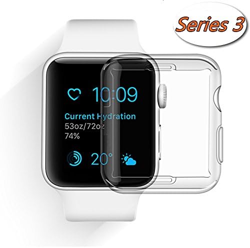 Smilelane pojgids Apple Watch 3 Case, iwatch Screen Protector All-around 0.3mm Ultra-thin Soft Transparent Cover for apple watch Series 3 42mm