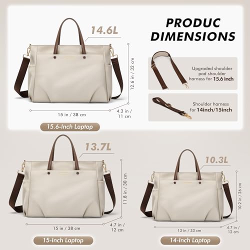 GOLF SUPAGS Laptop Shoulder Bag 15.6 Inch Laptop Bag Carrying Bag for Women Stylish Work Travel Bag