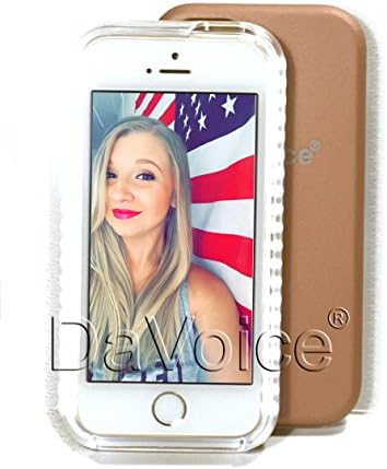 iPhone 6 Light Up Case - iPhone 6 Selfie Case - Light Up iPhone 6 Case - 6s Selfie Flash Phone Case - iPhone 6 LED Case - Strobe Light - DaVoice (Rose Gold)