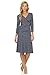 Rekucci Women's Slimming 3/4 Sleeve Fit-and-Flare Crossover Tummy Control Dress