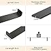 KINGSO Metal Wall Shelf Brackets 8.66''L x 6''H Rustic Shelf Supports, Flush Fit, Hardware Only - Bracket Set of 2, Includes Screws & Wall Anchors T-Shape（with Lip）