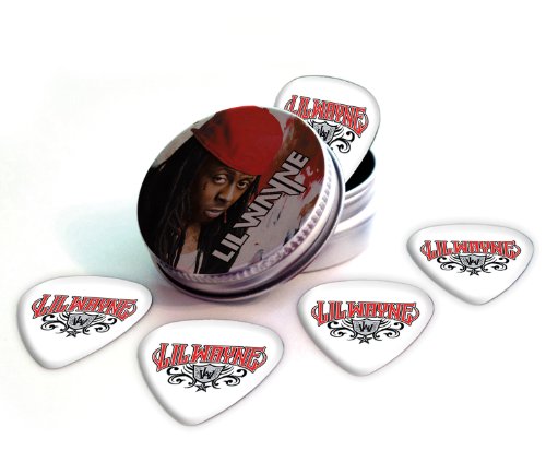 Lil Wayne Set of 5 Logo Guitar Plectrums in Tin