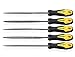JawayTool 6pc Carbon Steel Needle File Small Wood Rasp Set Soft Grip