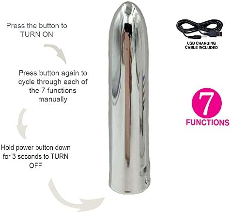 Mini Pocket bullet Style Personal massager-7 Speed Modes Powerful Vibration for Relaxing Body,Rechargeable safety massager,waterproof 100%,ViFancy New Design (purple)