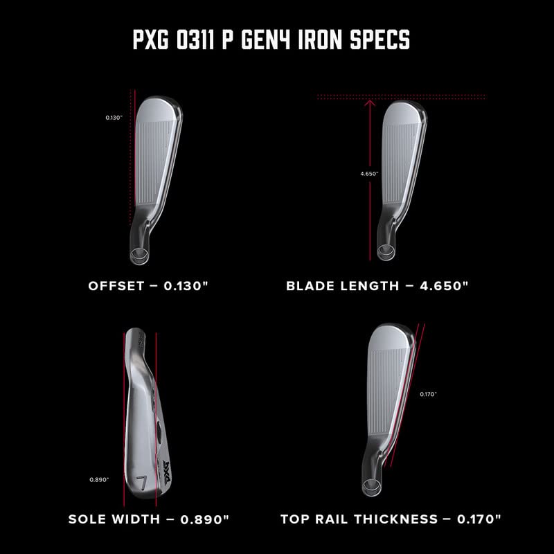 PXG 0311 P GEN4 Iron Set in 4 or 5 Iron Through Pitching Wedge or 4 or