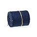 Souarts Navy Blue Natural Jute Burlap Mesh Wrap Ribbon Width 6cm Length 2 Meters