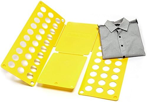 Quick Clothes T Shirt Dress Fast Folding Folder Board Flip Organizer (Yellow)