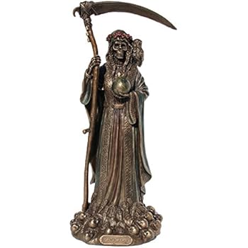 Statuette Santa Muerte - Signes Grimalt - Résine Aspect Bronze - Figurine Neuve