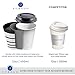 Fubago Disposable Coffee Cups With Lids - 12 oz To Go Coffee Cup (100 Pack) - Double Walled Travel Cups For Hot and Cold Drinks - No Leaks - Insulated Ripple Cups Protect Hands - No Sleeves Needed