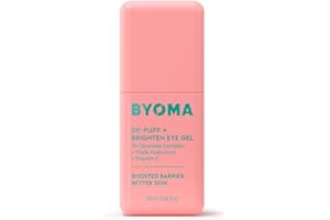 BYOMA De-Puff + Brighten Eye Gel - Lightweight Gel Eye Cream for Dark Circles, Puffiness & Wrinkles - Under Eye Cream With Hyaluronic Acid & Vitamin C - Barrier Repair Skincare - 0.68 fl. oz