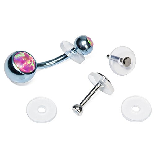 Painful Pleasures Piercing Disc - 7mm Flat Clear Medical Grade No Pull Silicone Discs for Body Piercings - Body Jewelry Piercing Supplies (Bag of 100)