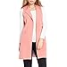Biovan Women's Wool Blend Sleeveless Long Vest Jacket Longline Slim Waistcoat