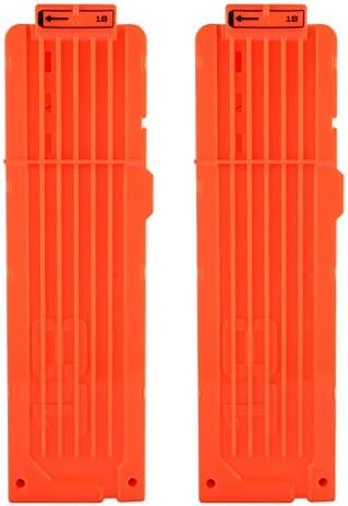 Bullet Clip, 2Pcs 18-Dart Quick Reload Bullet Clips for nerf n strike elite blaster- Orange