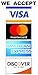 We Accept Credit Card Waterproof Vinyl Stickers with UV Coating - 2 Pack of 4x8 Stickers