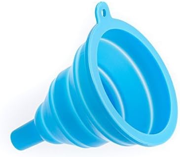 Silicone Collapsible Foldable Funnel Kitchen Gadget (Blue)