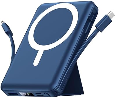 Power Bank, für Magsafe Powerbank iPhone 10000mAh mit Ständer, Blau