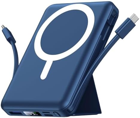Power Bank, für Magsafe Powerbank iPhone 10000mAh mit Ständer, Blau — Foto 1 von 6