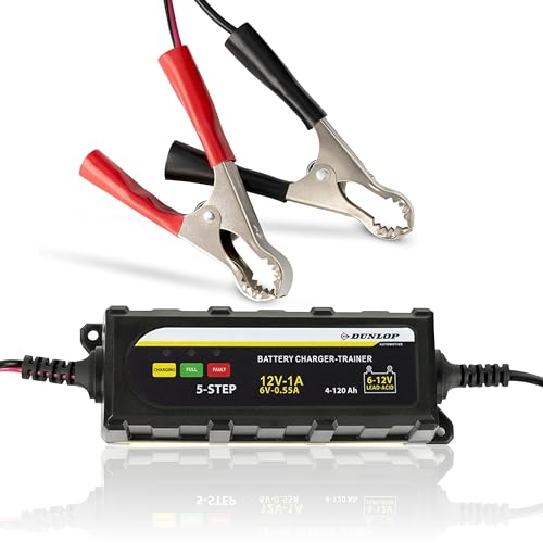 Chargeur de Batterie Voiture et Moto Voiture Chargeur de Batterie de Voiture 6/12 V Trainer Noir