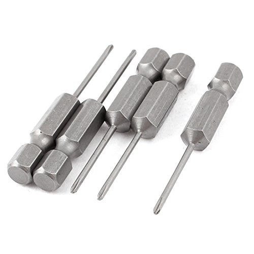 Click Here to See More Images uxcell 1/4 Inch Hex Shank 1.5mm PH000 Magnetic Phillips Screwdriver Bits 5pcs