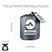 EcoTek Outdoors Compact Inflatable Camp Travel Pillow + Bonus 11-in-1 Wallet Multitool Survival Card [Blue]
