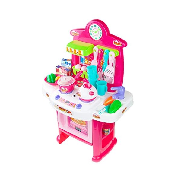 SILUK Küche,Spielküche, Kinderküche, Spielzeugküche mit vielen Zubehör – Bild 4